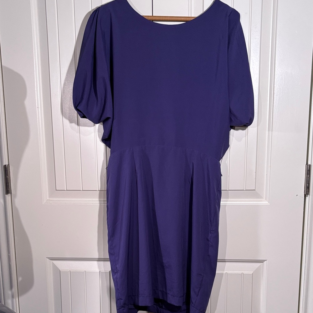 C. Luce Deep Periwinkle 80s style dress